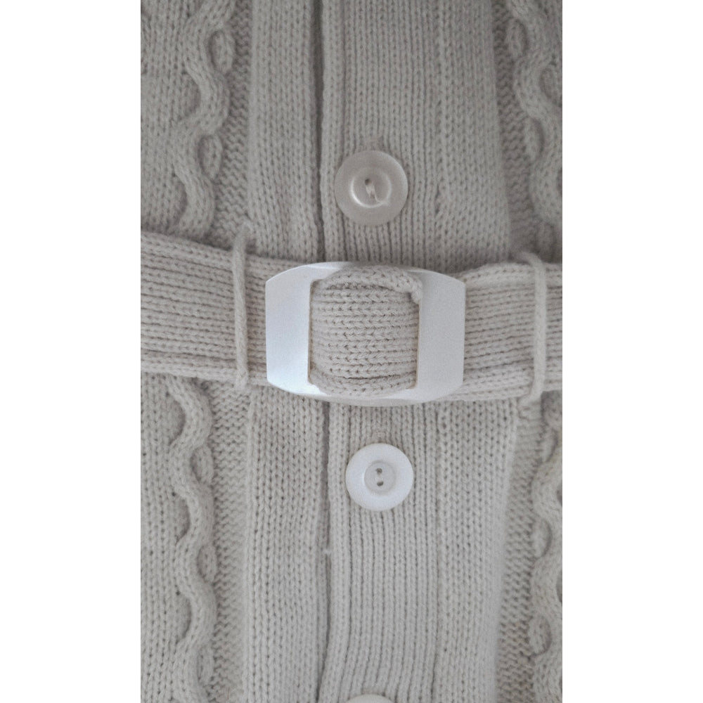 VINTAGE *NEW* 1970's Beige Women's Sweater Vest with Belt 100% Acrylic Size 34