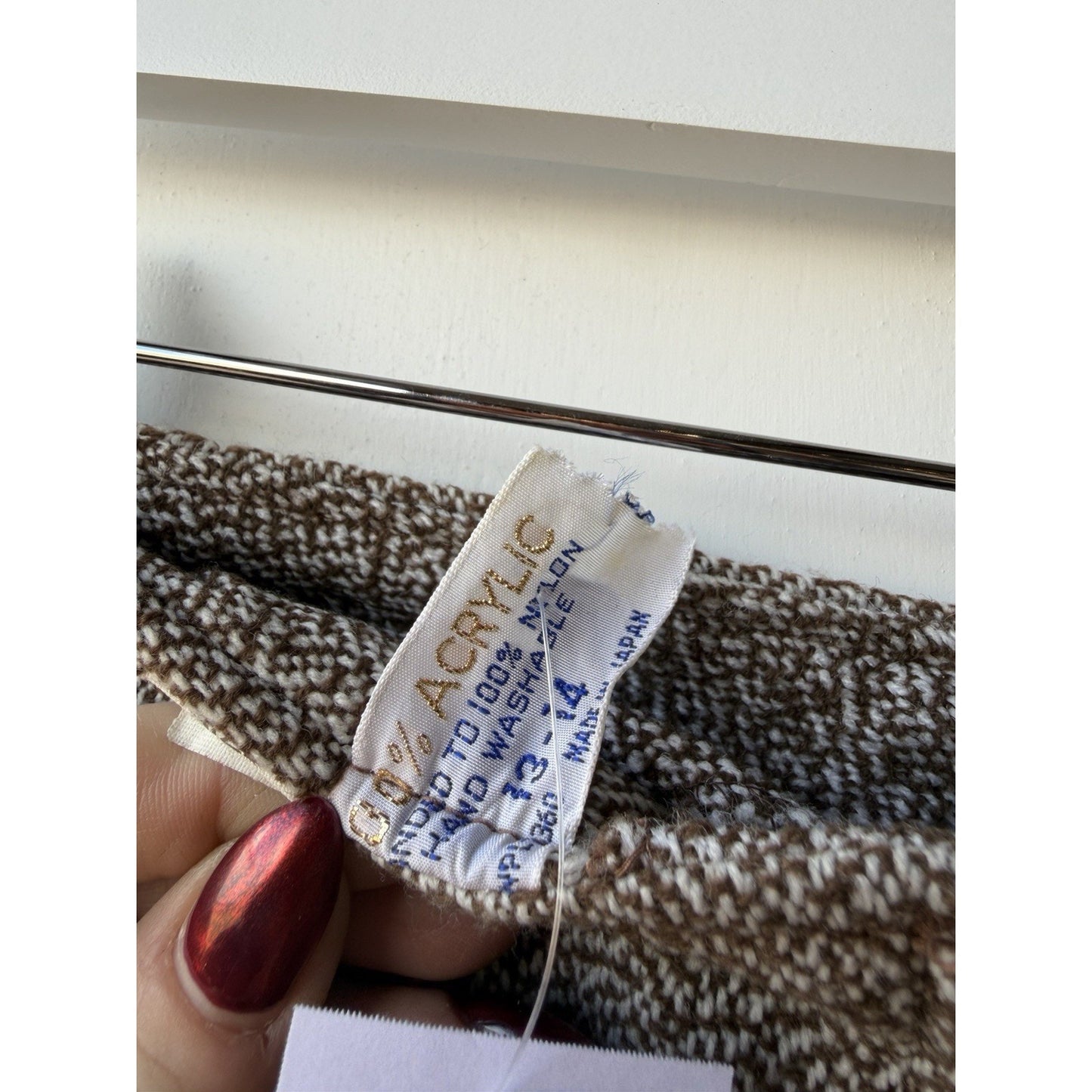 VINTAGE *NEW* 1960's Gray Tweed Acrylic Trousers