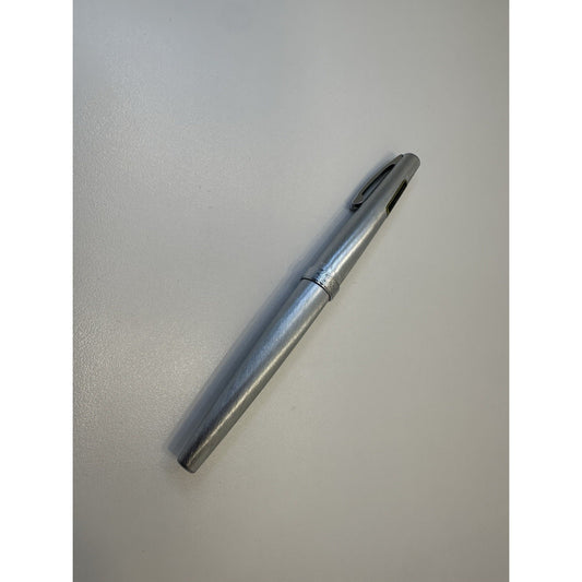 VINTAGE *NEW* 1960's Lady Sheaffer Brushed Steel Florentine Fountain Pen