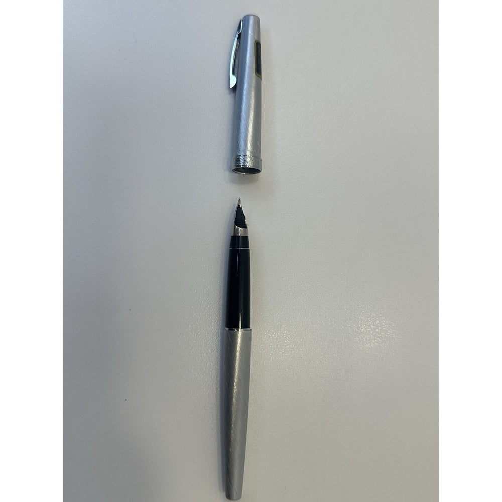 VINTAGE *NEW* 1960's Lady Sheaffer Brushed Steel Florentine Fountain Pen