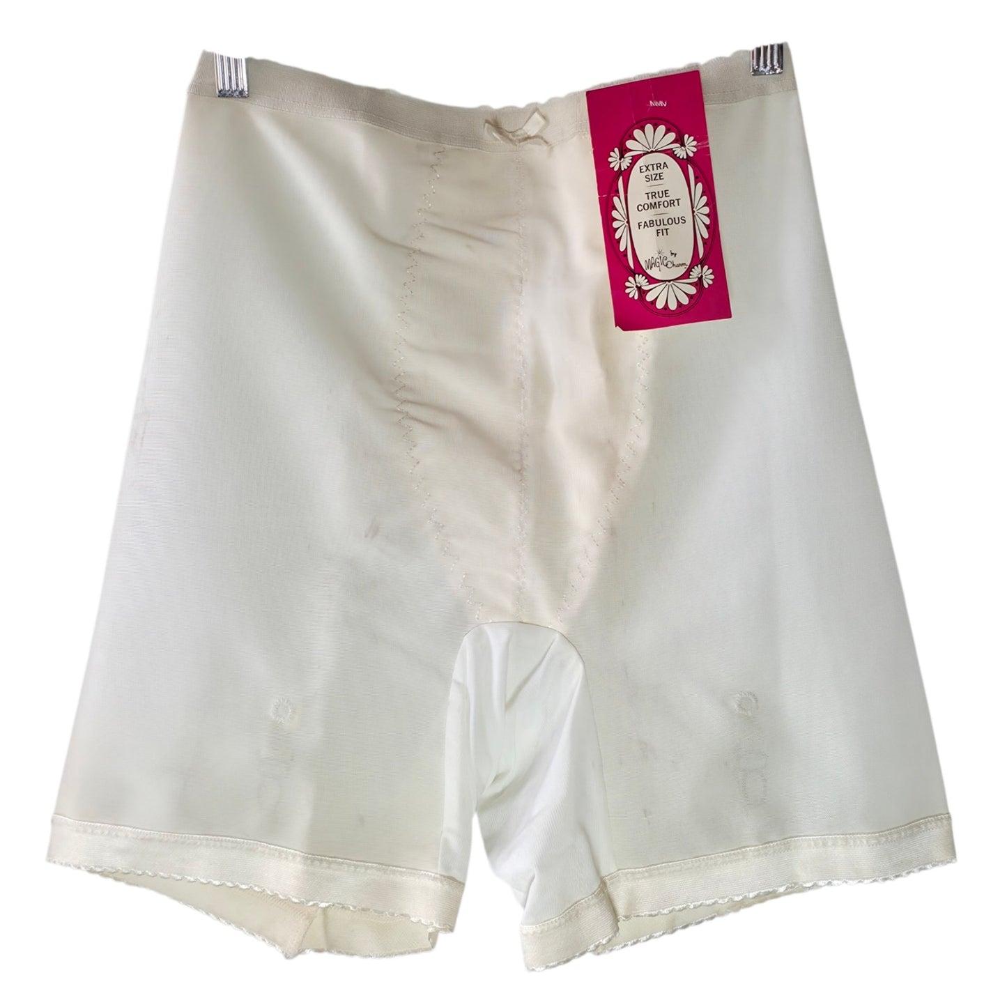 VINTAGE *PRISTINE* 1960's Women's White High-Waisted Girdle & Garter Size XL-XXL