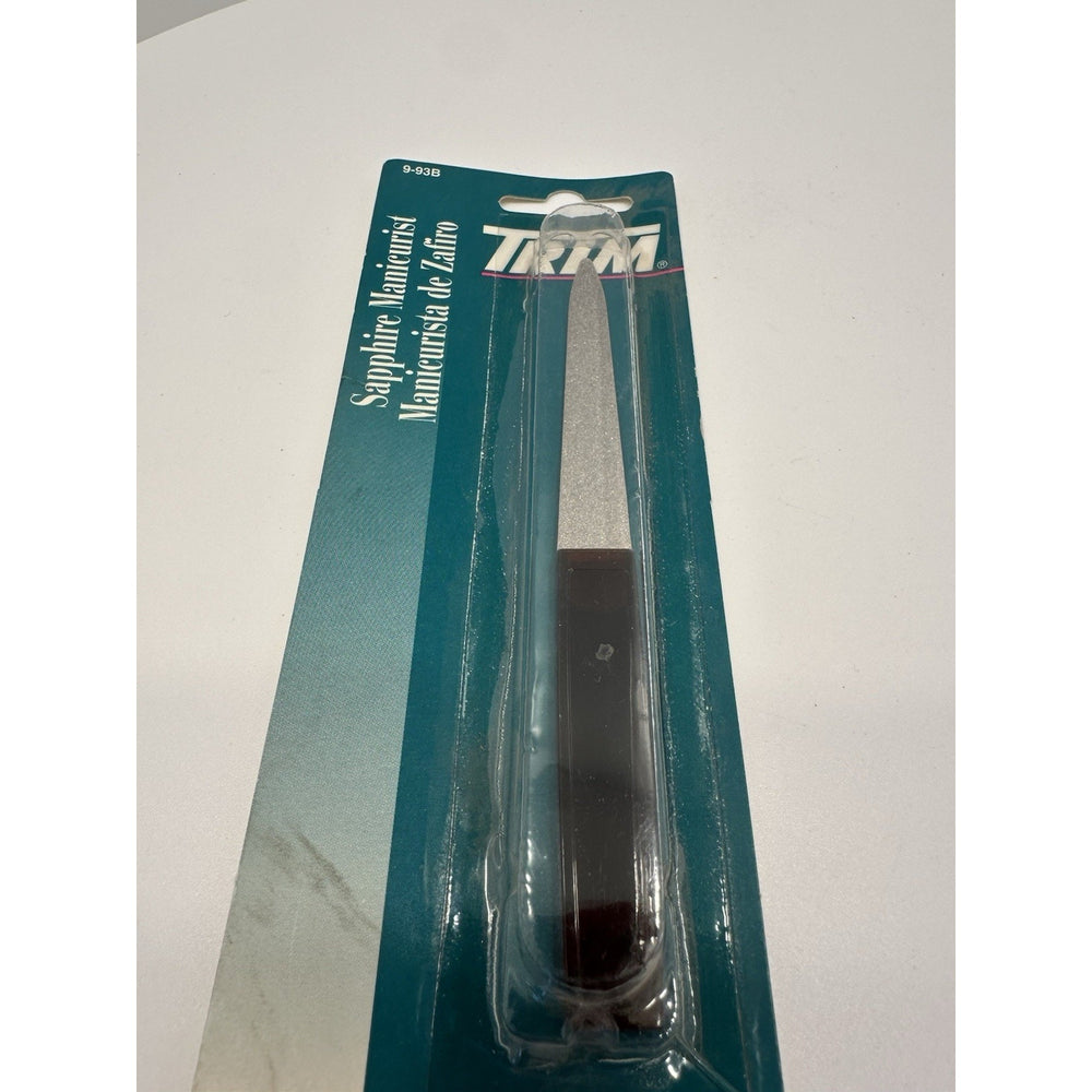 VINTAGE *NEW* Trim Nail File 5" Sapphire Manicurist Stainless Steel USA 9-93B