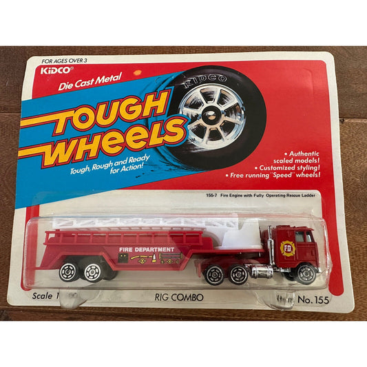 VINTAGE *NEW* Kidco Tough Wheels RIG COMBO Fire Engine/Rescue Ladder