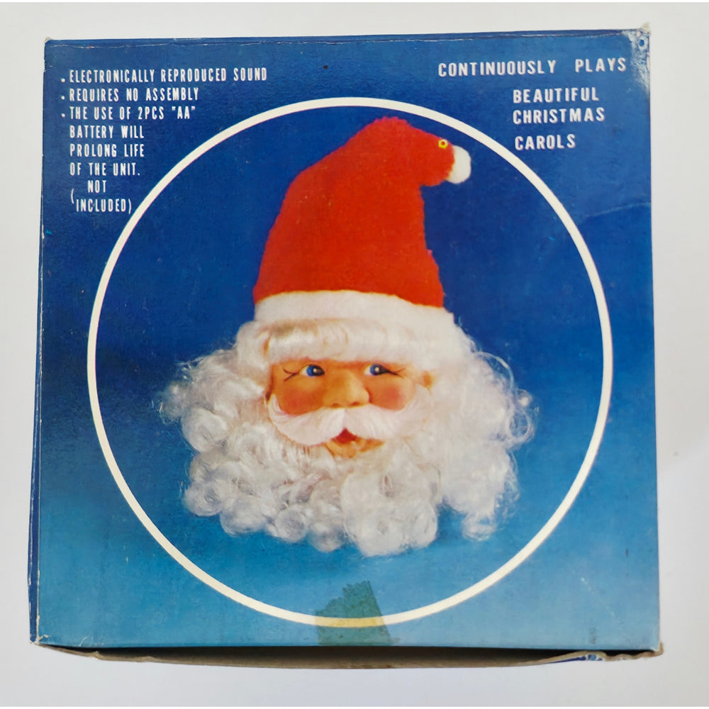 VINTAGE *NEW* 1970's Musical Santa Claus Ornament Plays Christmas Carols
