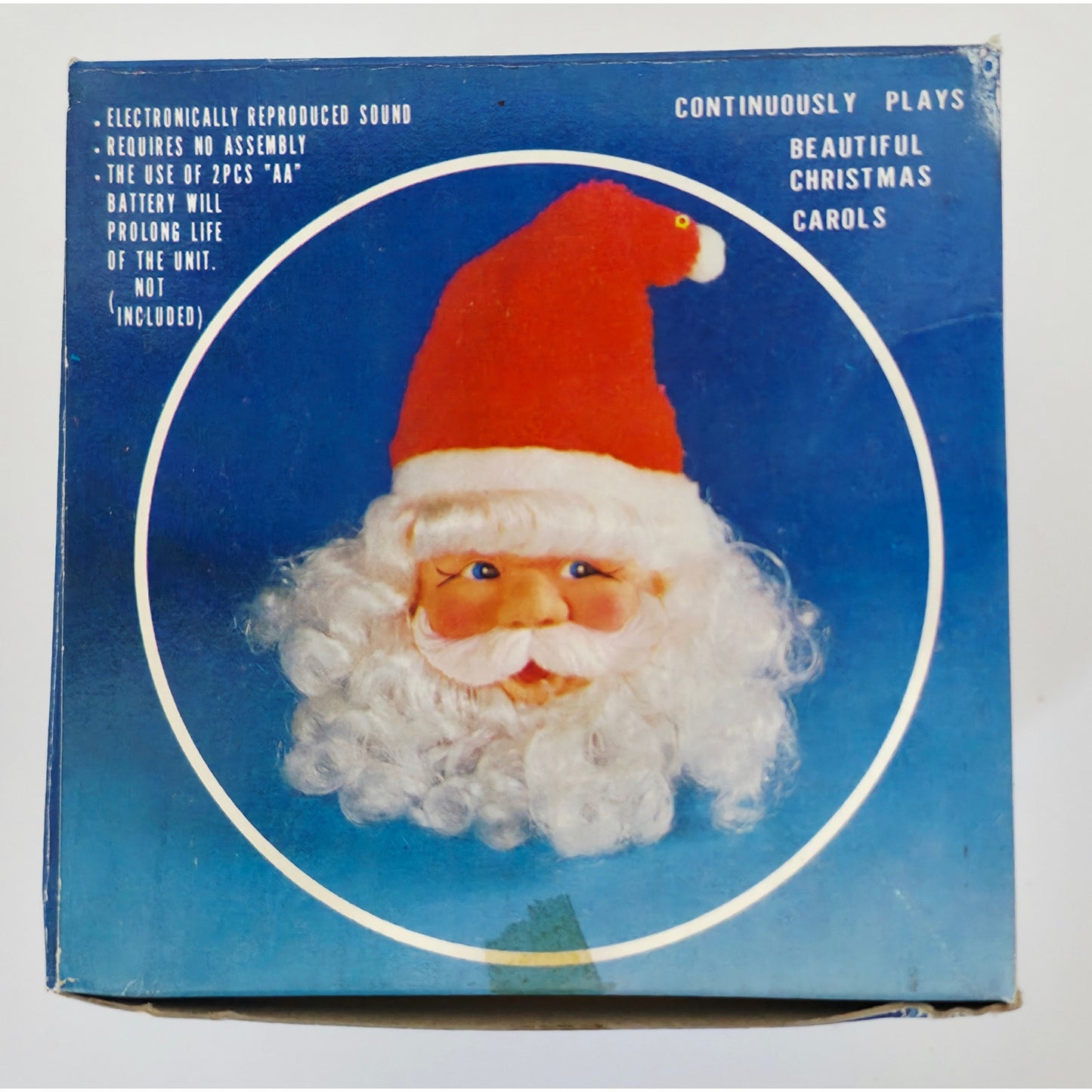 VINTAGE *NEW* 1970's Musical Santa Claus Ornament Plays Christmas Carols