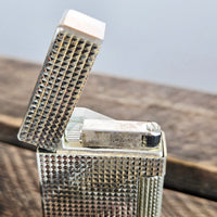 VINTAGE *NEW* 1960's Hadson Triumph Silver Textured Lighter Japan