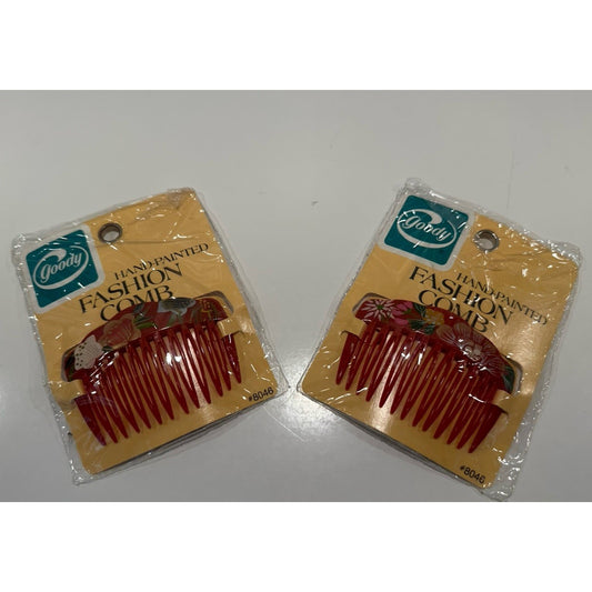 VINTAGE *NEW* 1970's/1980's Goody Hand-painted Fashion Combs Set