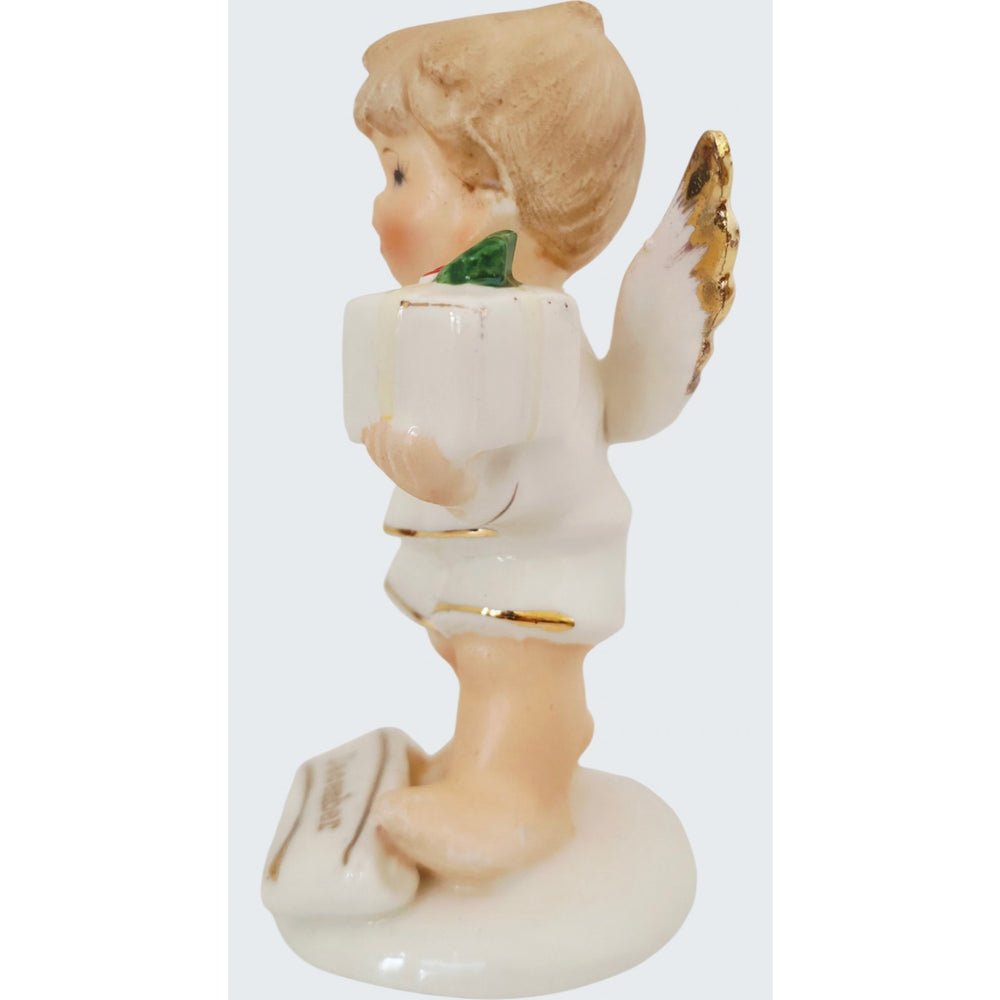 VINTAGE *NEW* 1960's December Birthday Angel Figurine Porcelain Made in Japan
