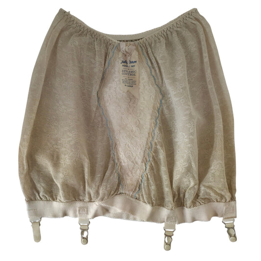 VINTAGE *NEW* 1950's Tideform Women's Beige Lace Underwear w/Garters Size XL