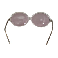 VINTAGE *NEW* 1970's Unisex Sunglasses Clear Oval Frame with Light Pink Lens