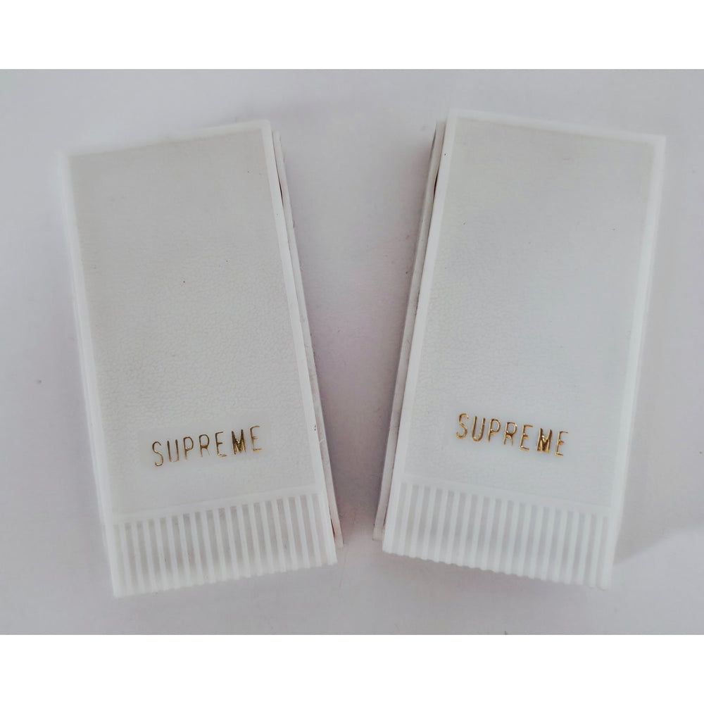 VINTAGE *NEW* 1960's Silver and Gold Textured Lighters by Supreme USA Set of 2