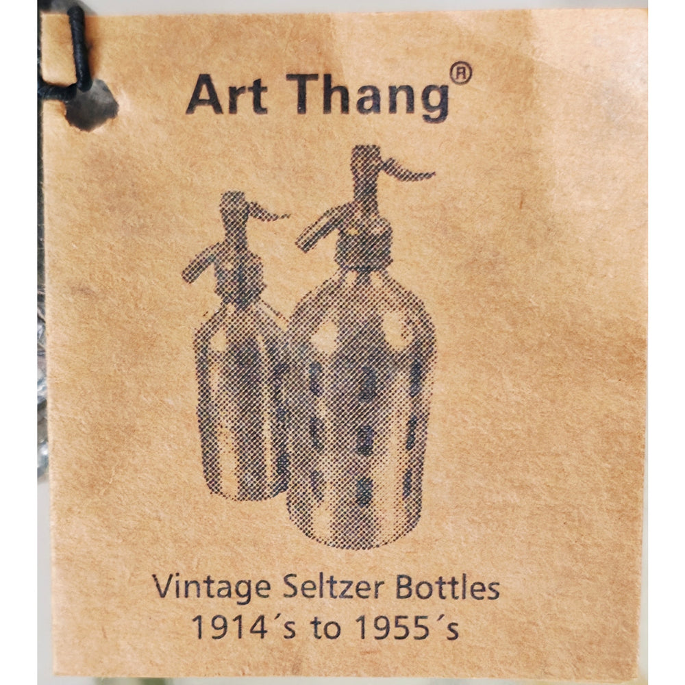 VINTAGE *PRISTINE* 1950's Art Thang Soda La Africana Seltzer Glass Bottle Argentina
