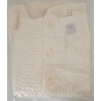 VINTAGE *NEW* 1960's Women's White Collared Button Down Sweater 100% Nylon Sz 38