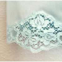 VINTAGE *NEW* 1960's Kayser Women's Light Blue with Lace Trim Slip Dress Size 34