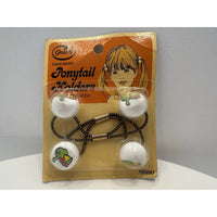 VINTAGE *NEW* 1975 Goody 6990 Twin Bead Ponytail Holders with Elephants