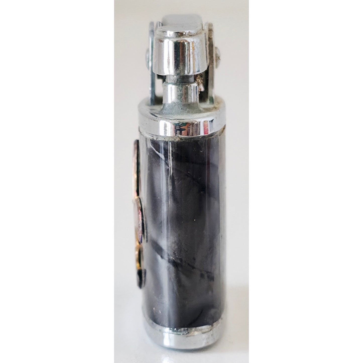 VINTAGE *NEW* 1956 Royal Star Japanese Super Lighter Black/Gray w/ Fleur-De-Lis