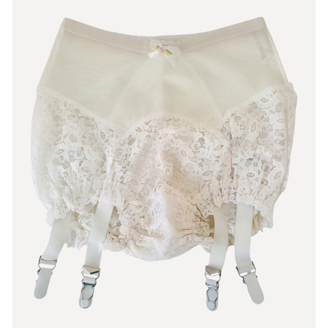 VINTAGE *PRISTINE* 1960's Empire Foundation Women's Lace Girdle Garter Size S