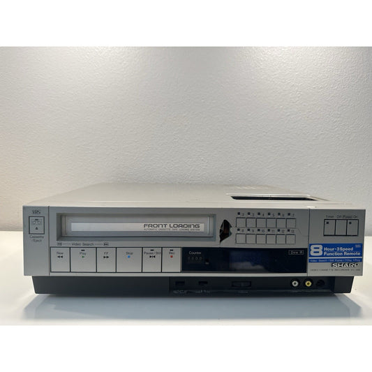 Needs Lovin' VINTAGE Sharp VC-481U Front Loading vhs vcr No Remote/Manual