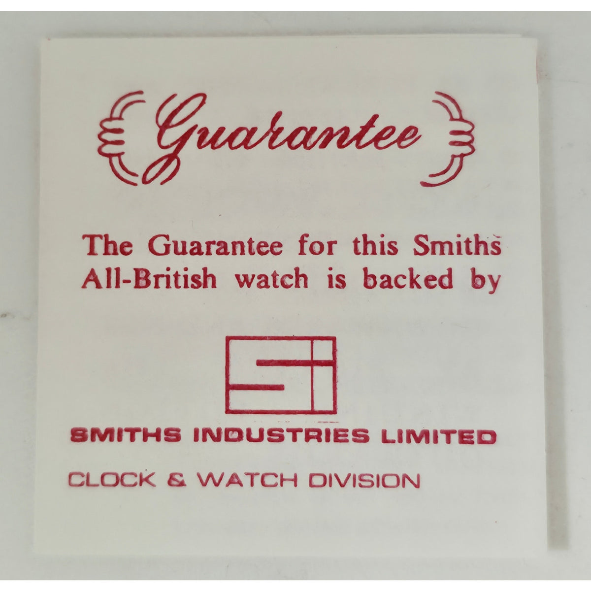 Vintage 1970's Smiths Pocket Watch Silver-Tone Boxed w/ Guarantee Card England