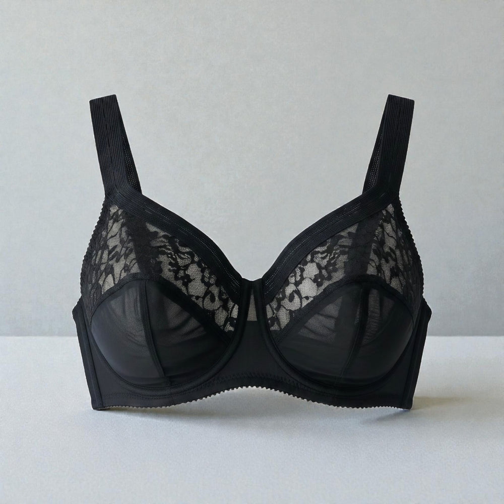 VINTAGE *NEW* 1960's Carnival Women's Black Lace Bullet Bra Size 32 B USA