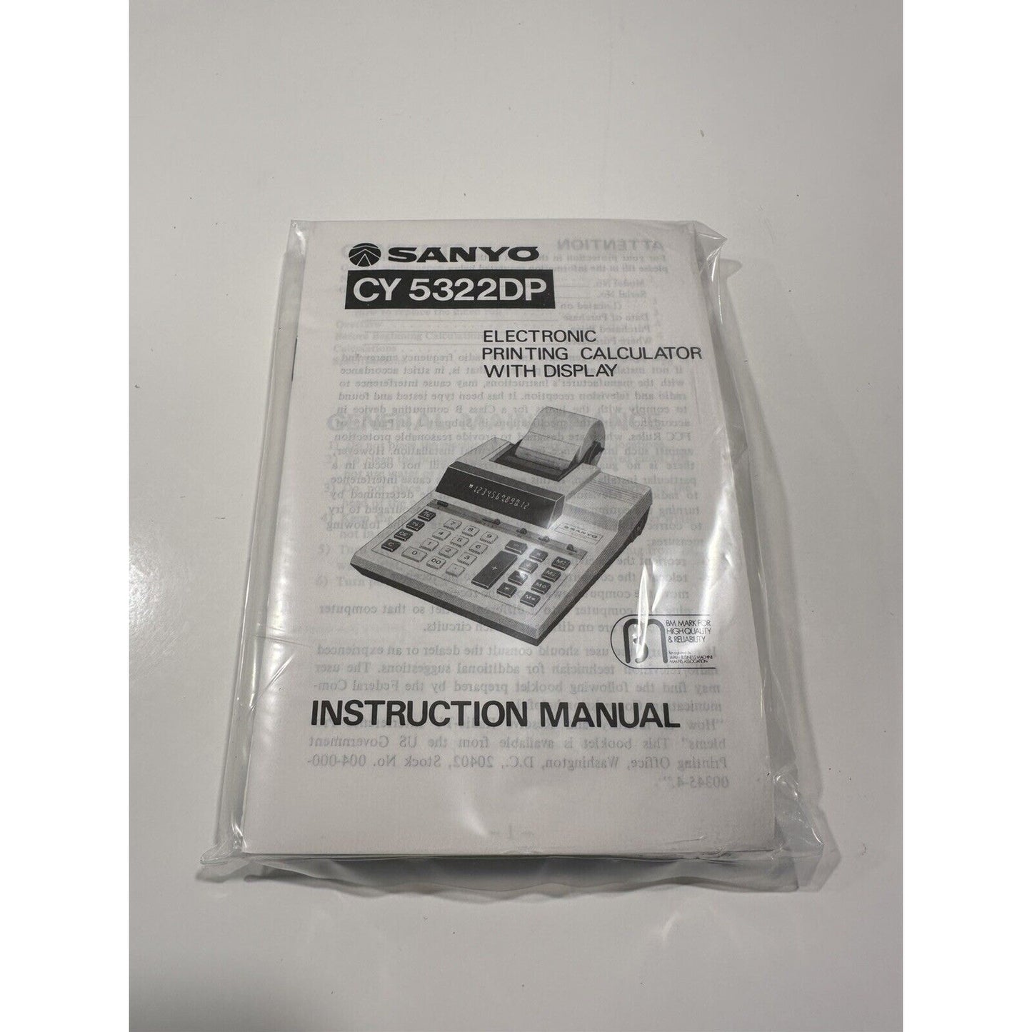 VINTAGE *NEW* Sanyo CY-5322DP Electronic Printing Calculator