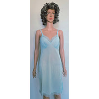 VINTAGE *NEW* 1960's Kayser Women's Light Blue w/Lace Long Slip Size S