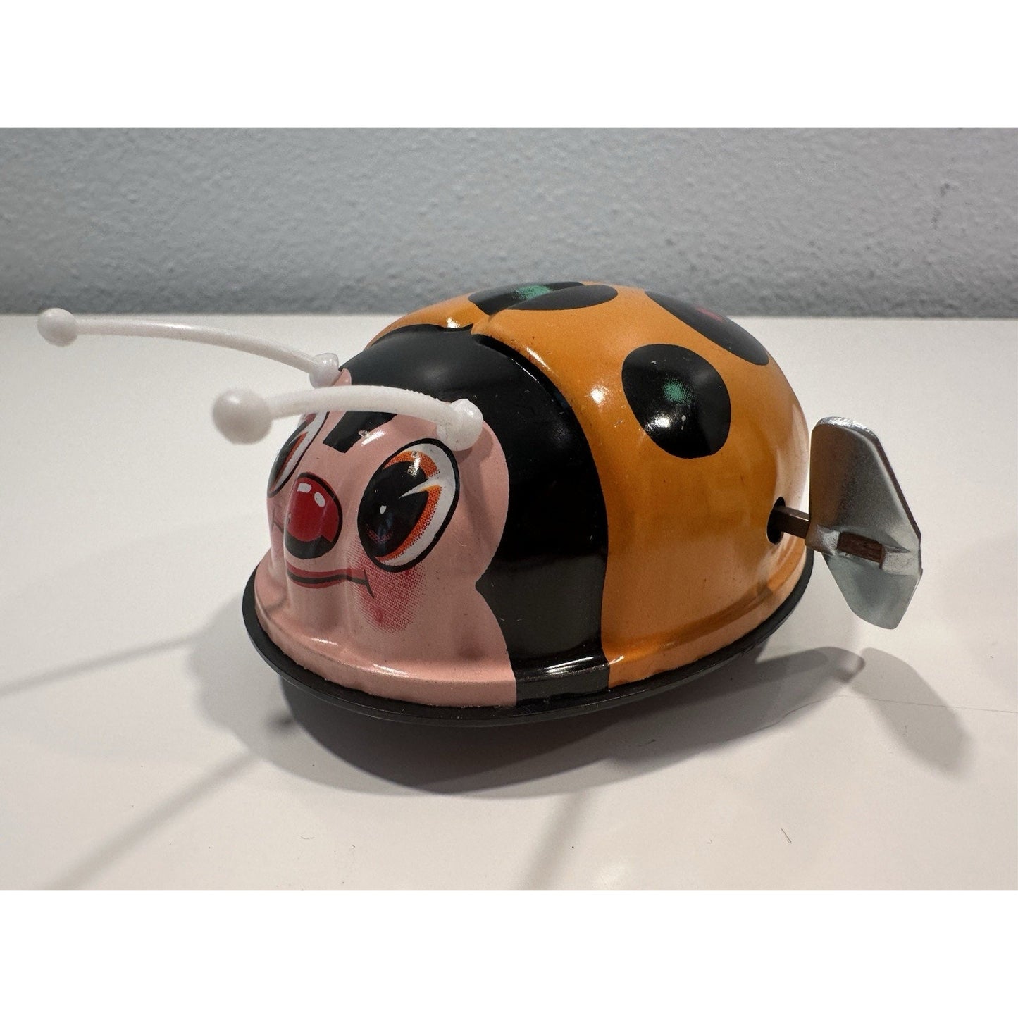 VINTAGE *NEW* 1960's K Lady Bug Wind-Up Metal Toy Japan