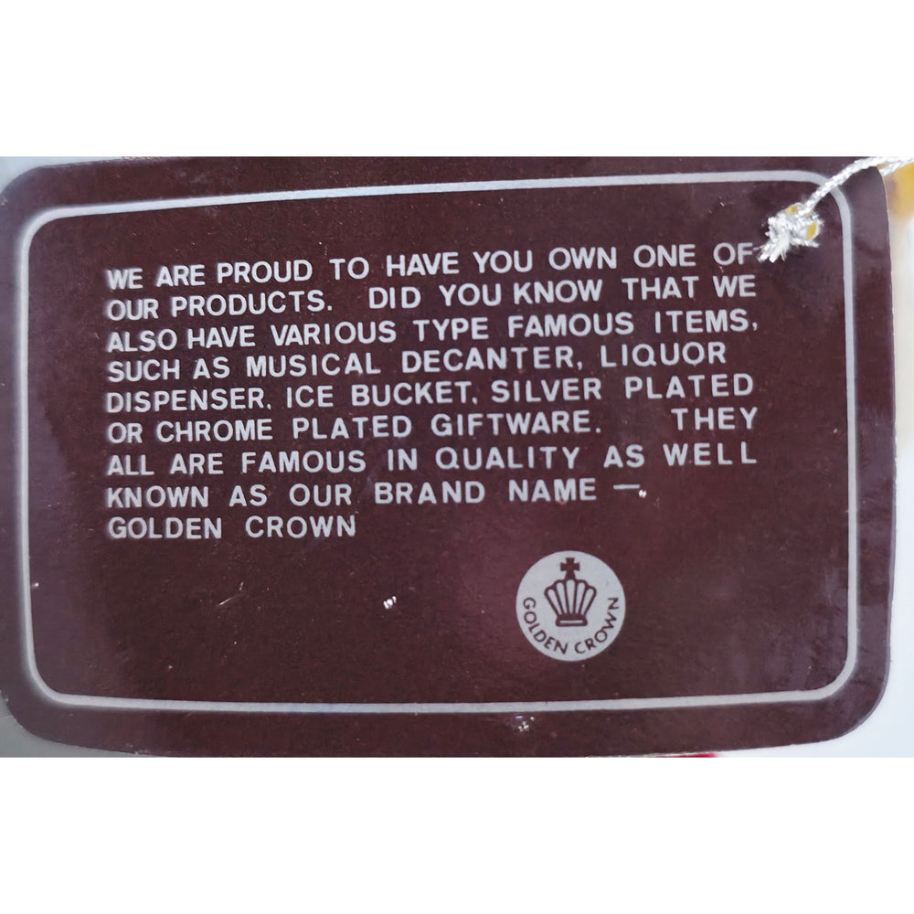 VINTAGE *PRISTINE* 1950's Golden Crown Antique Car Decanter Music Box