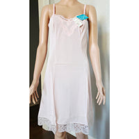 VINTAGE *NEW* 1960's Kayser Light Pink Slip w/ White Lace 100% Nylon Size 32