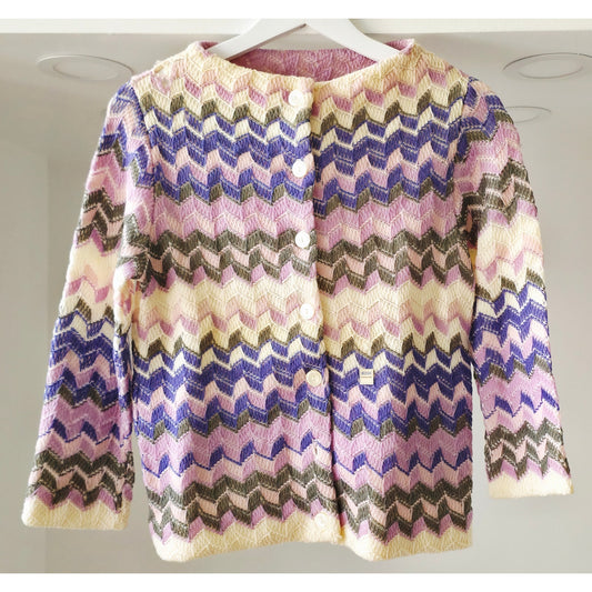 VINTAGE *NEW* 1960's Women's Multicolor Button-Down Sweater Size M USA