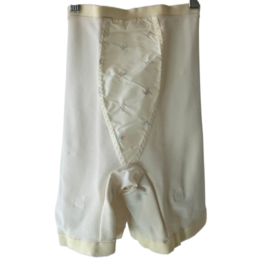 VINTAGE *NEW* 1960's Women's Cream High-Waisted Girdle with Garters Size S