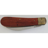 VINTAGE *NEW* 1960's Stainless Steel with Wooden Handle Pocket Knife