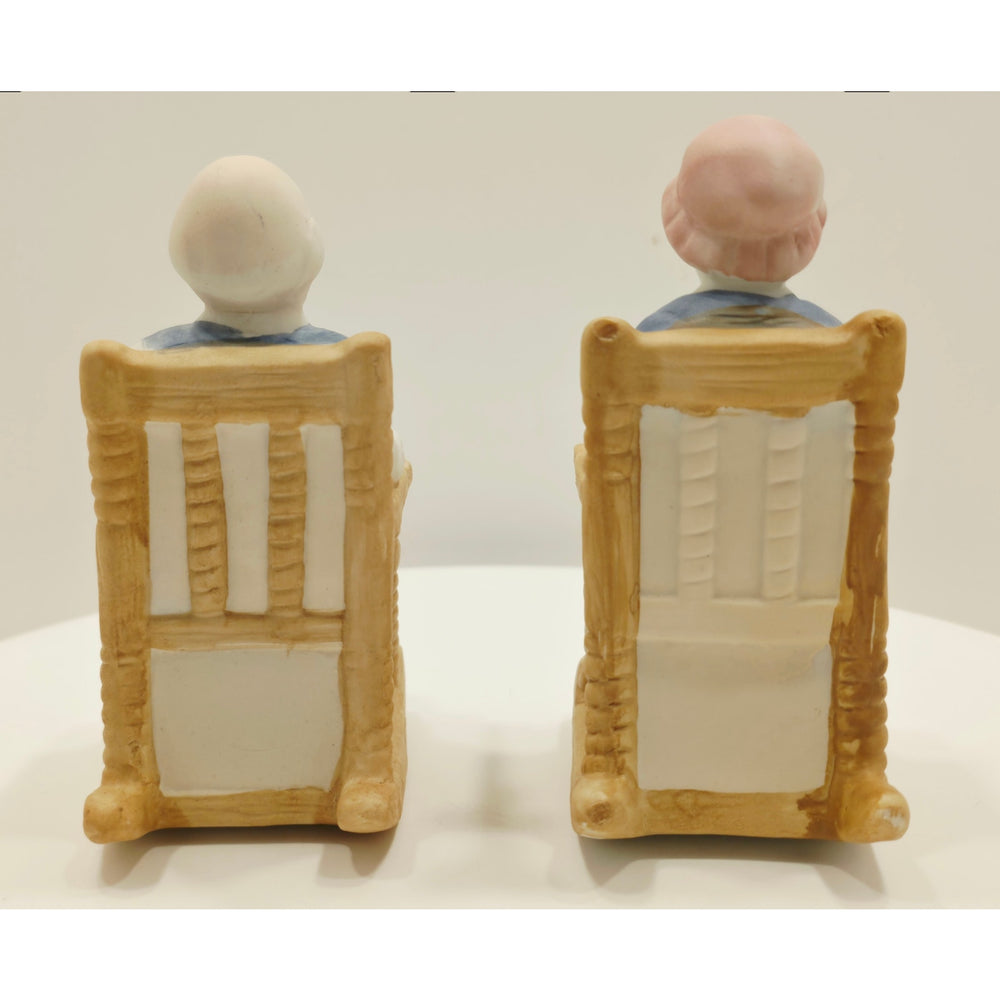 VINTAGE *NEW* 1989 TMD Country Couple Rocking Figurines Set of 2
