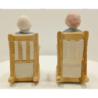 VINTAGE *NEW* 1989 TMD Country Couple Rocking Figurines Set of 2