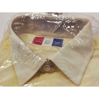 VINTAGE *NEW* 1960's Teri Men's Yellow Neva Iron Shirt 100% Nylon Sz 15 3/4-33