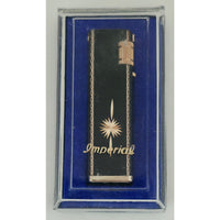 VINTAGE *NEW* 1950's Imperial Black and Gold Butane Lighter