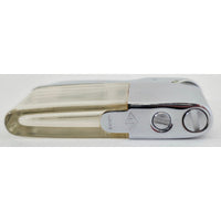 VINTAGE *NEW* 1960's JJJ C-Thru Silver Butane Lighter Japan