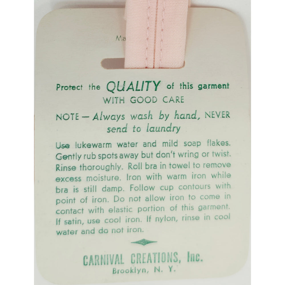 VINTAGE *NEW* 1960's Carnival Women's Pink Bullet Bra Size 32A USA