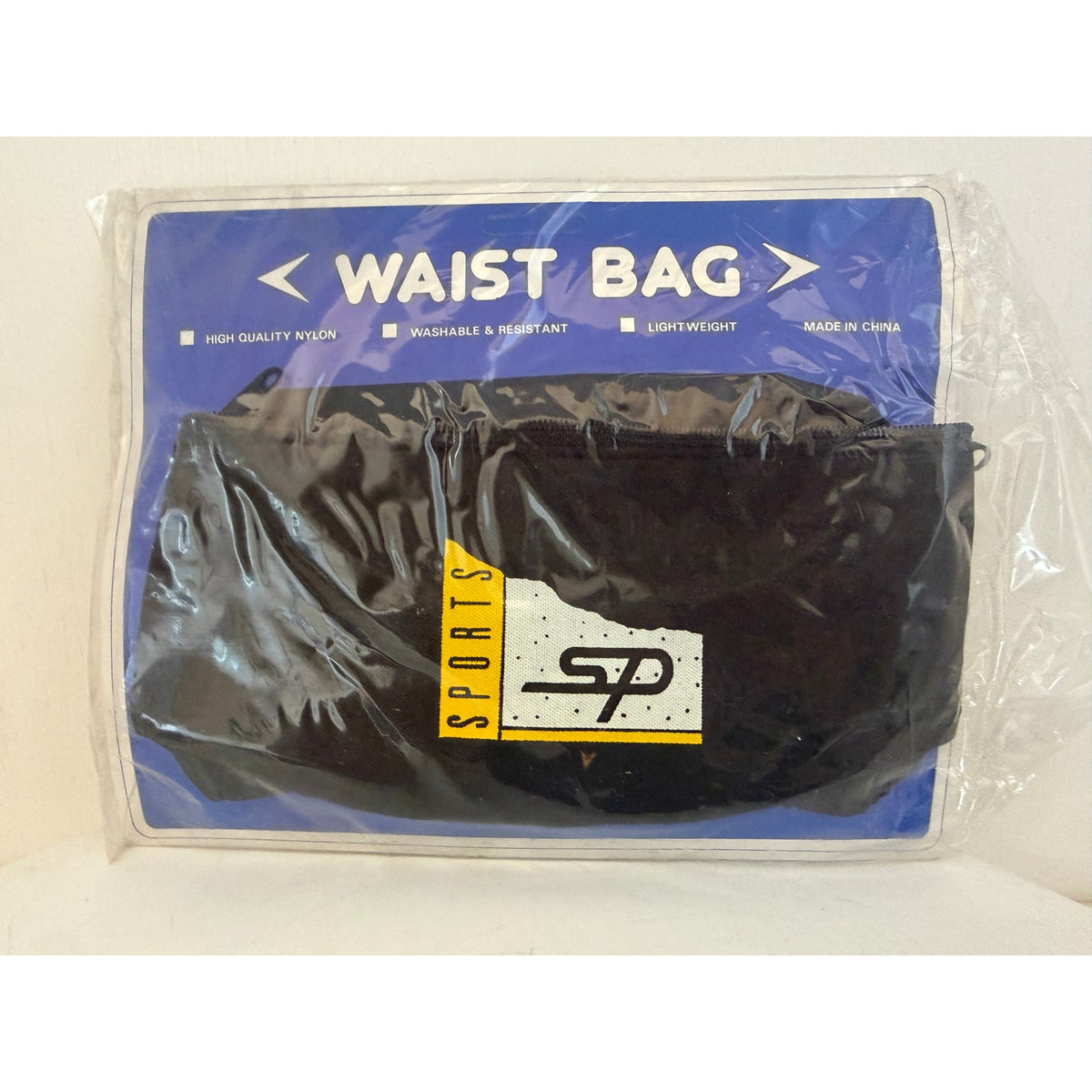 VINTAGE *NEW* 1970's SP Sports Black Adjustable Zip Waist Bag Fanny Pack