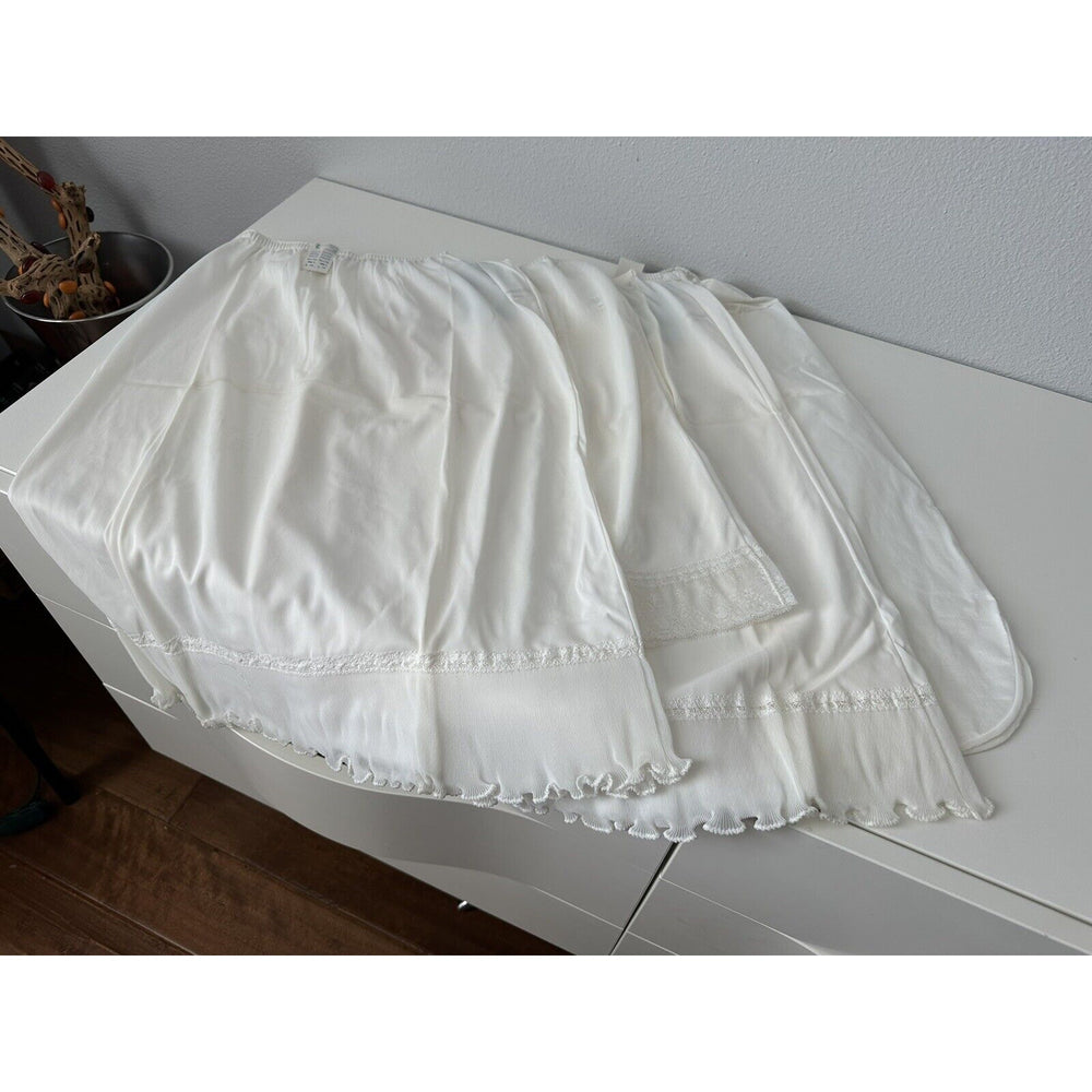 VINTAGE *NEW* Kayser Women's Slip/Petticoat Small White Nylon Set=4