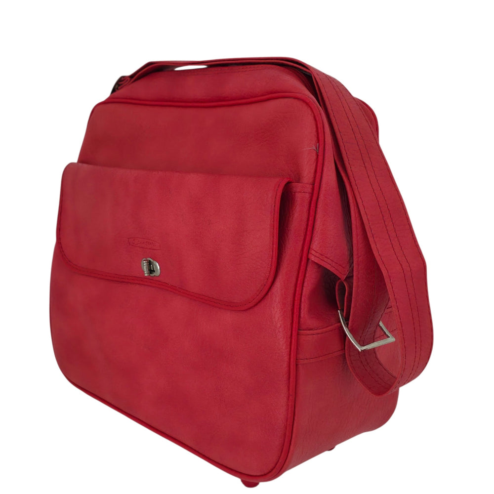 VINTAGE *NEW* 1970's Starflite Convertible Toat | Softside Luggage Red USA
