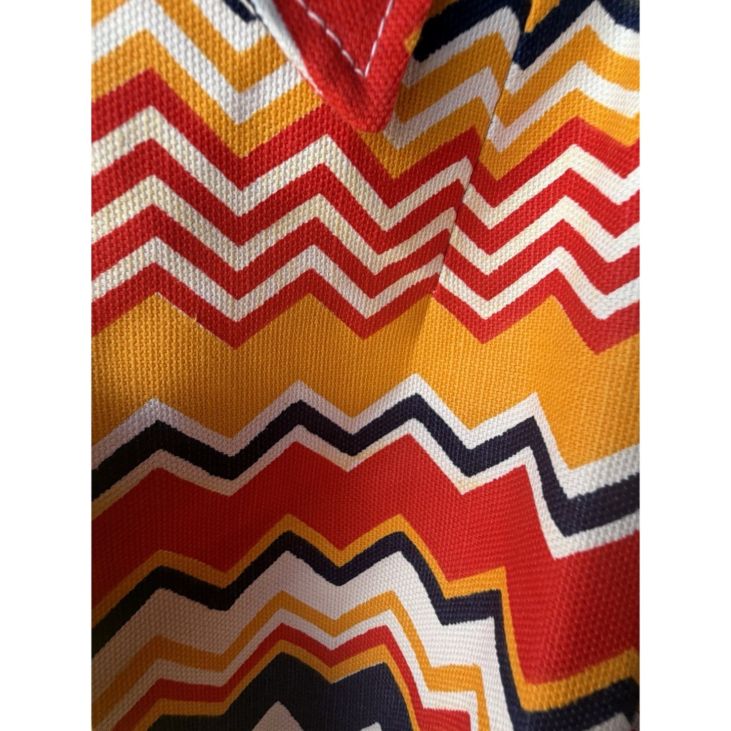 VINTAGE *NEW* 1960's Chevron Print Romper with Waist Tie Belt Size 16