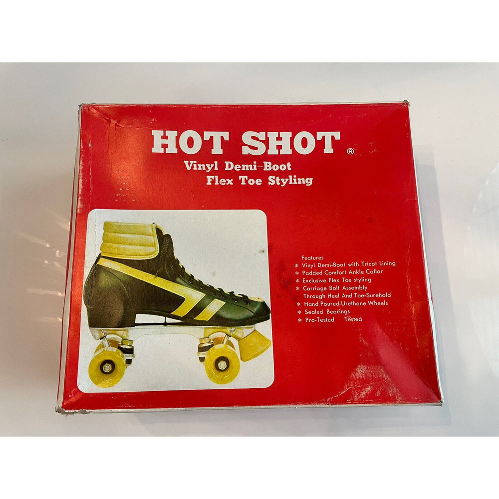 VINTAGE *NEW* 1970's Hot Shot Vinyl Demi-Boot Roller Skates- Men's 8/Women's 10