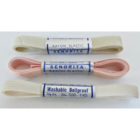 VINTAGE *NEW* 1970's Senorita Rayon Elastic Washable 1/2 inch 1 Yard Set of 15