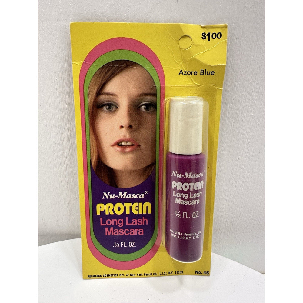 VINTAGE *NEW* 1970's Nu-Masca Protein Long Lash Mascara Azore Blue