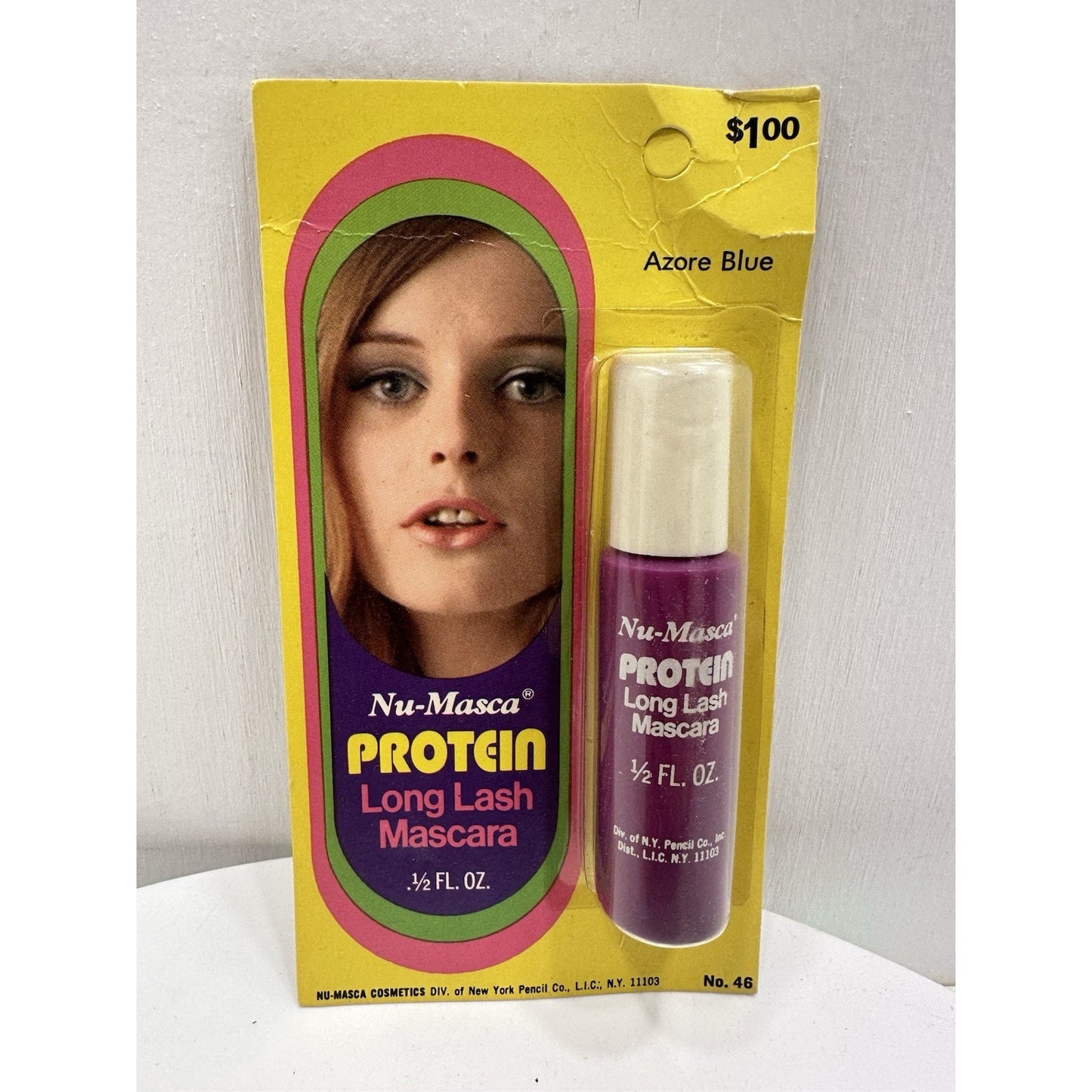VINTAGE *NEW* 1970's Nu-Masca Protein Long Lash Mascara Azore Blue