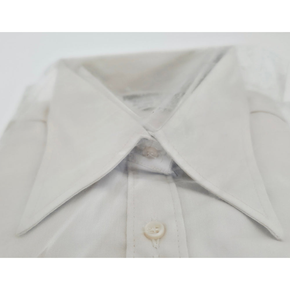 VINTAGE *NEW* 1960's Women's Mini Fashion Shirt Beige Cotton Blend Size 32