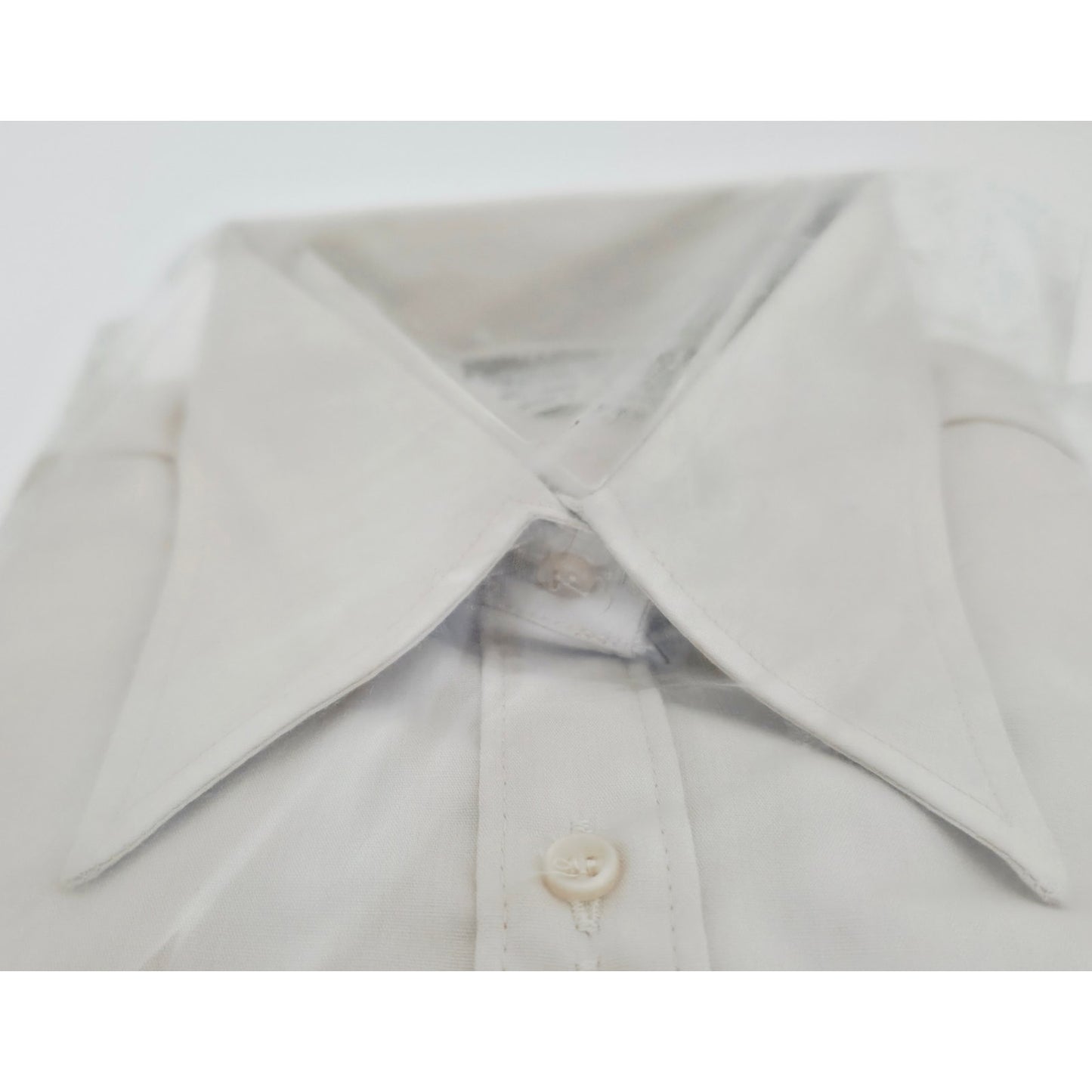 VINTAGE *NEW* 1960's Women's Mini Fashion Shirt Beige Cotton Blend Size 32