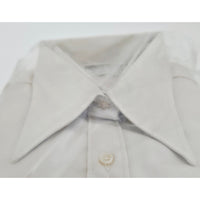 VINTAGE *NEW* 1960's Women's Mini Fashion Shirt Beige Cotton Blend Size 32