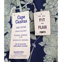 VINTAGE *NEW* 1960's Ameritex Women's Flower Print Pants w/Flared Leg Size 2